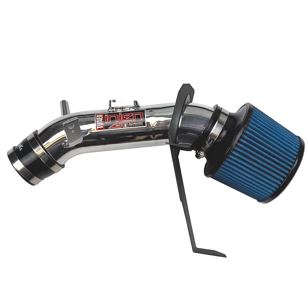 SP2081P – INJEN Cold Air Intake, Polished Aluminum Tube Blue Filter With Heat Shield